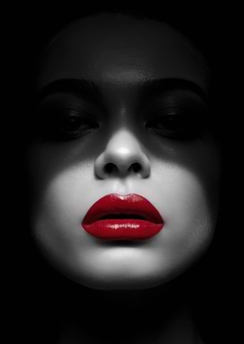 Red Lips Close-Up