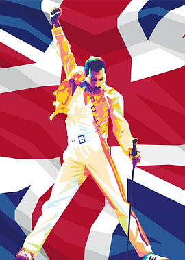 Freddie Mercury UK Pop Art