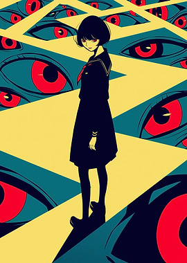 Anime Girl with Eyes