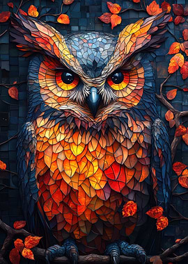 Mosaic Owl