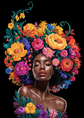 Woman Floral Portrait