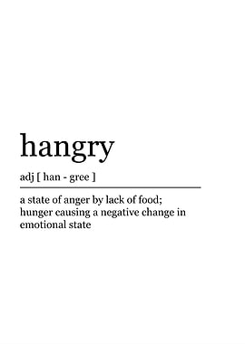 Hangry Definition Print