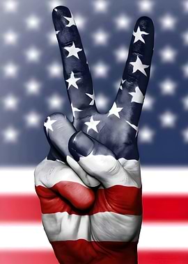 American Flag Hand Gesture