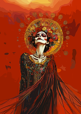 Day of the Dead Woman in Dress