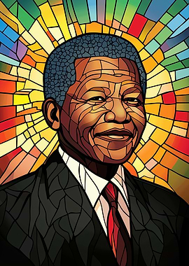 Nelson Mandela Stained Glass