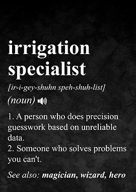 Irrigation Specialist Definition