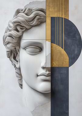 Abstract Sculpture Face