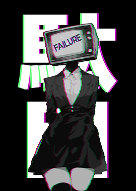 TV Head Glitch Art