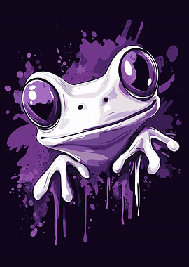 Purple Frog Illustration