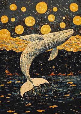 Whale Leaping into Stars