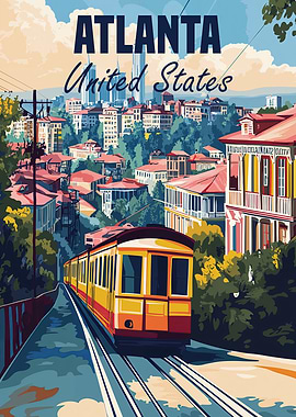 Atlanta Cityscape Poster