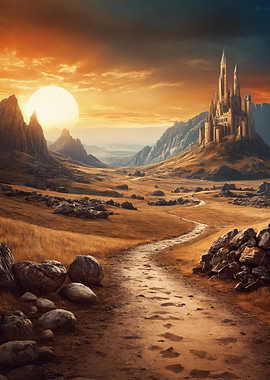 Fantasy Castle Sunset