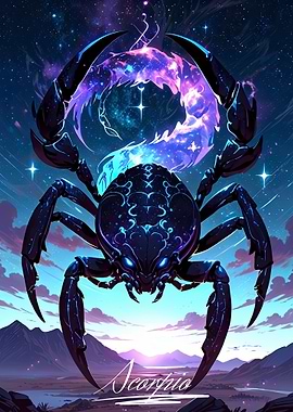 Scorpio Zodiac Sign Art
