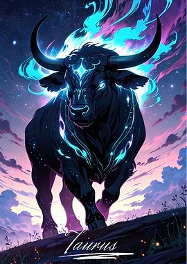 Taurus Zodiac Sign Art