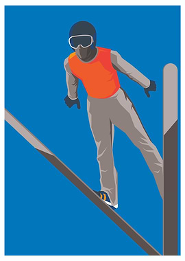 Ski Jumper Silhouette