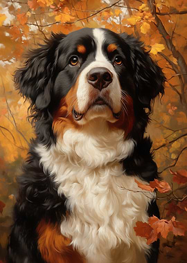 Bernese Mountain Dog Portrait