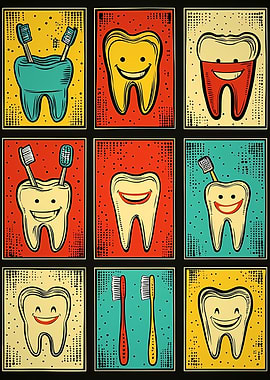 Retro Tooth Smiles