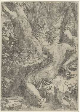 Nude Couple in a Forest