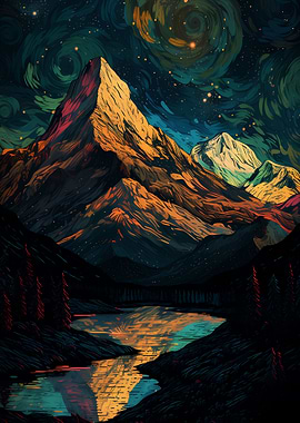 Mountain Night Sky