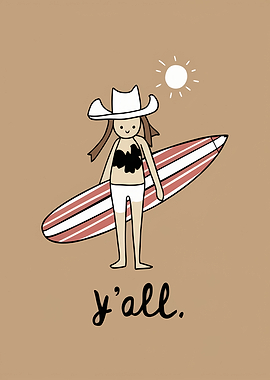 Surfer Cowgirl Y'all