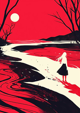 Silhouette Girl by Red River