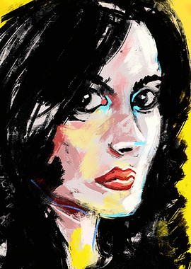 Woman Portrait in Bold Strokes