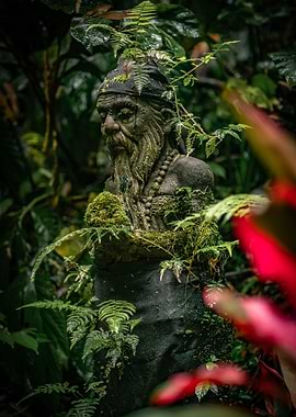 Stone Statue in Jungle