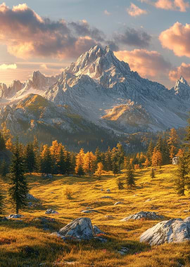 Mountain Sunset Landscape