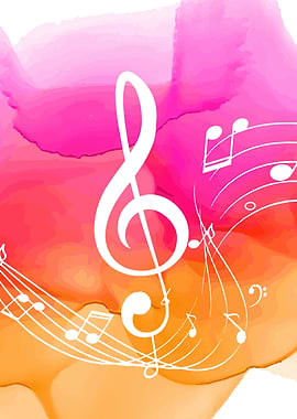 Music Notes Watercolor