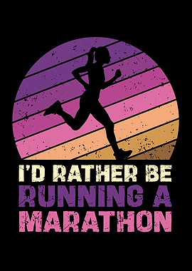 Running Marathon Retro Design