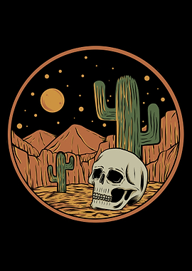 Desert Skull & Cactus