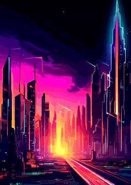 Neon Cityscape
