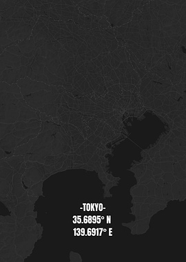 Tokyo Map Minimalist