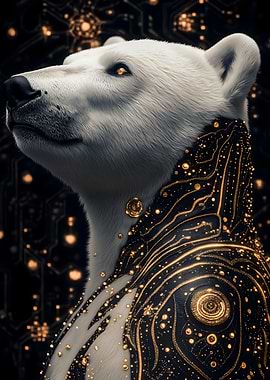 Cybernetic Polar Bear Animal