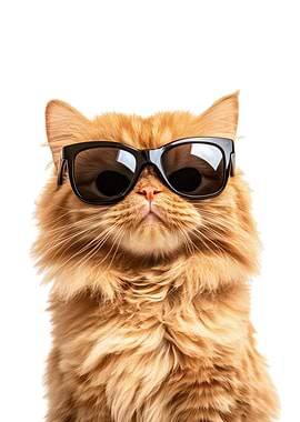 Cool Persian Cat in Sunglasses