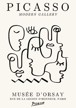 Picasso Line Art Print