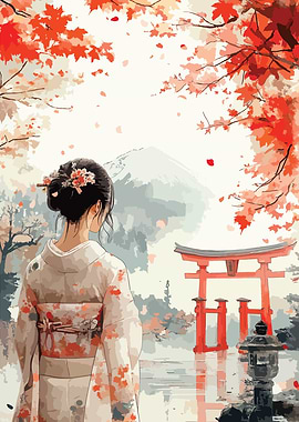 Japanese Woman in Kimono