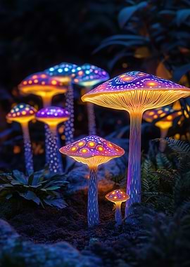 Glowing Mushroom Forest