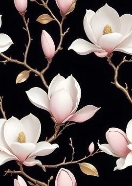 Minimalist Elegance Magnolia Branch