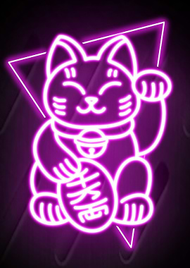 Neon Maneki-Neko