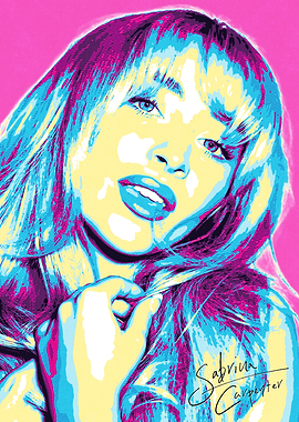 Sabrina Carpenter Pop Art Portrait