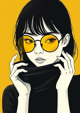 Yellow Sunglasses Girl
