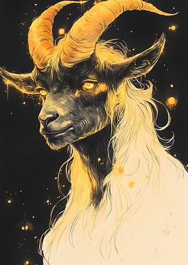 Golden Goat Creature Animal