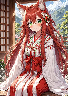 Anime Girl in Kimono