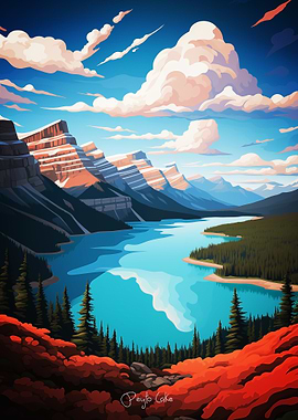 Peyto Lake Oil Painting