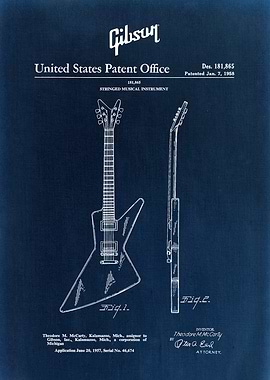 Gibson Explorer Guitar Patent
