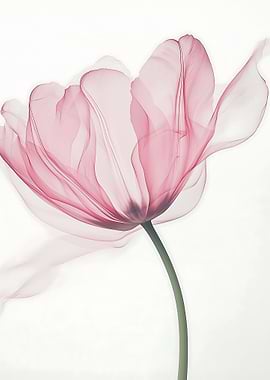 Ethereal Pink Tulip – Delicate Floral Art