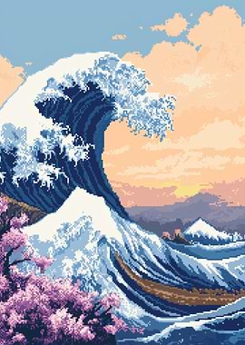 Great Wave Pixel Art