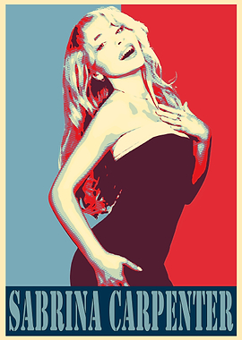 Sabrina Carpenter Pop Art Poster