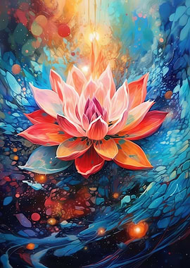 Cosmic Lotus Bloom